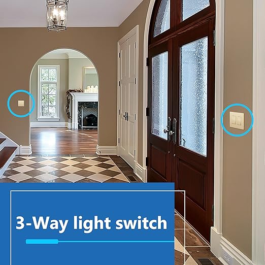 LIDER Minimalist Design Matte Finish Lighted Decorator Switch, Frameless Paddle Light Switch with Locator Light, Grounding Screw, 3-Way or Single Pole, 15A 120V, UL Listed, LS15-3W-GD5P, Gold, 5 Pack