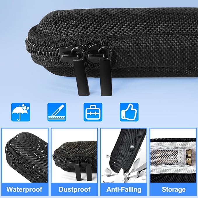 NinjajoyOX Presentation Clicker with Case, Wireless Presenter for PowerPoint Slide with Hyperlink & Volume Control, Presentation Remote Clicker for Mac/Computer/Laptop, Google Slide/PPT/Keynote