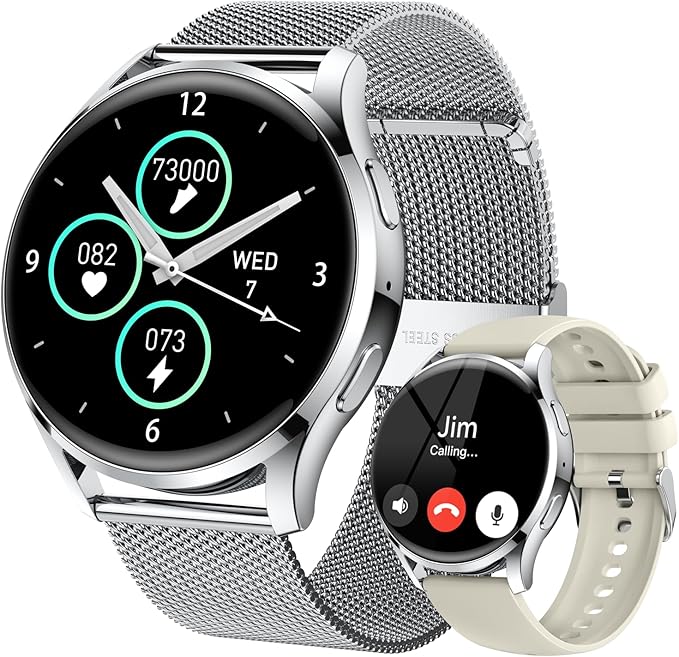 Smart Watch for Men Women Fitness: Waterproof Make/Answer Call Smart Watches for Men Digital Mens Watches Running Step Tracker Smartwatch Android Phones iPhone Samsung Compatible Heart Rate Monitor