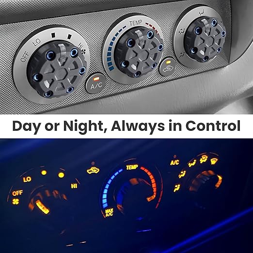 2nd Gen Tacoma Accessories AC Knob Upgrade - 2005,2006,2007,2008,2009,2010,2011,2012,2013,2014,2015 Tacoma Climate Control Dial Mods Set - 2nd Gen Tacoma Mods - for Toyota Interior Replacement Kit