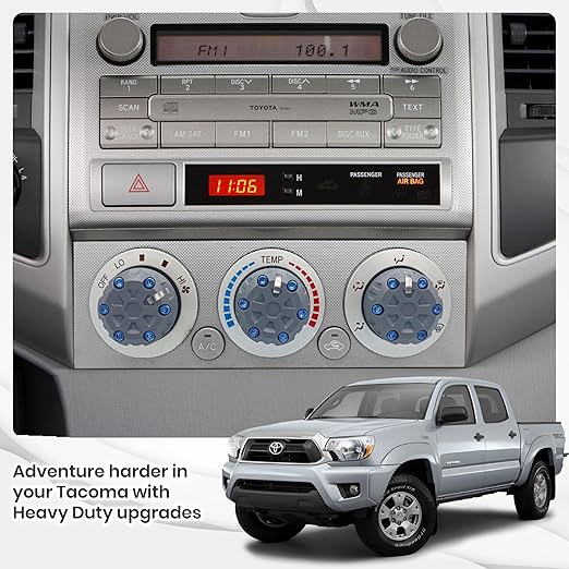 2nd Gen Tacoma Accessories AC Knob Upgrade - 2005,2006,2007,2008,2009,2010,2011,2012,2013,2014,2015 Tacoma Climate Control Dial Mods Set - 2nd Gen Tacoma Mods - for Toyota Interior Replacement Kit