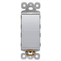 LIDER Minimalist Design Matte Finish Lighted Decorator Switch, Frameless Paddle Light Switch with Locator Light, Grounding Screw, 15A 125V, UL Listed, LS15-1P-SV, Silver