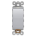LIDER Minimalist Design Matte Finish Lighted Decorator Switch, Frameless Paddle Light Switch with Locator Light, Grounding Screw, 3-Way or Single Pole, 15A 120V, UL Listed, LS15-3W-SV, Silver