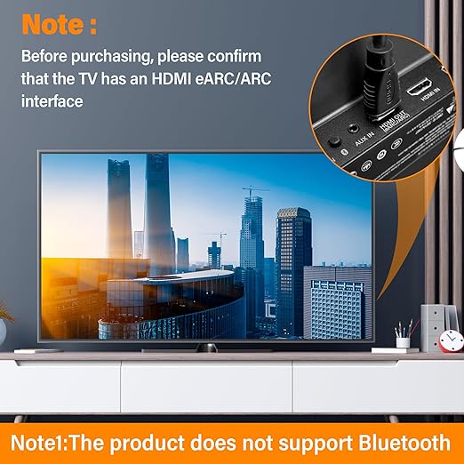 Wilxisum HDMI Earc/Arc Audio Extractor/Adapter, HDMI Earc/Arc to RCA R/L, Optical, 3.5mm Audio Converter