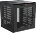 ECHOGEAR 12U Network Rack - Enclosed Wall Mount Rack Kit Includes 2X 1U Shelves, Pre-Mounted Fan, Lockable Door & Hardware - 600mm Depth Fits All Your AV Gear