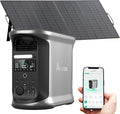 AMPACE Andes 1500 Portable Power Station with 200w Solar Panels 2400W(Surge 3600W), 1462Wh Solar Generator, LiFePO4 Battery, APP Control, Emergency Power for Home Backup, Camping, RV, Emergency