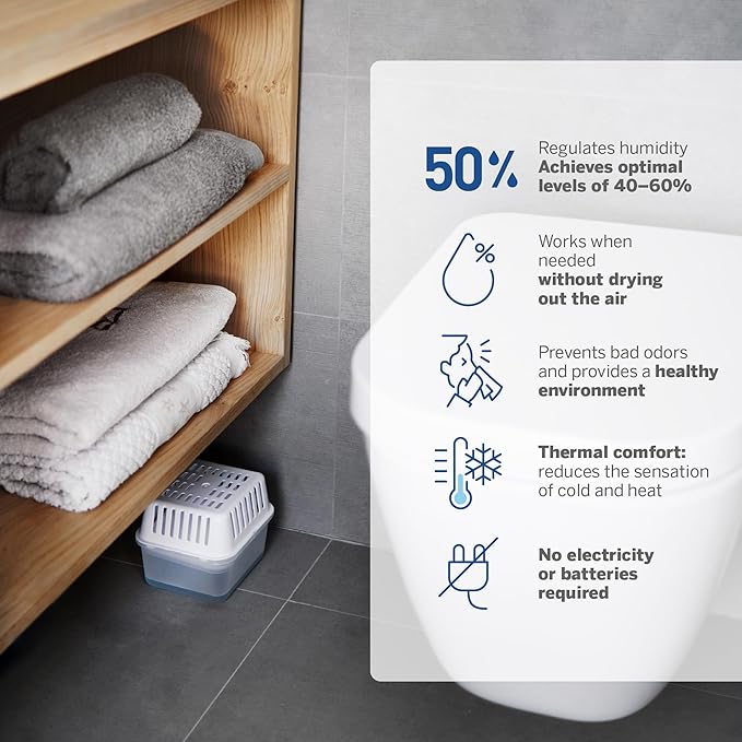 HUMYDRY Moisture Absorbers Refills for 8.8 Oz Dehumidifier, Pack of 6 Unscented Humidity Absorber Bags, Non Electric Refill Pack for Closets Bedrooms Bathrooms Laundry Rooms and Small Enclosed Spaces