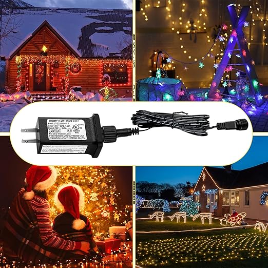 30V 0.4 A LED Controller with Extension Cord, Replacement Model JT-DC300V0400-F Class 2 Power Supply IP44 Low Voltage Transformer for Halloween Christmas Light