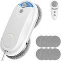 KKI Window Cleaning Robot, Auto Window Cleaner Robot, Dual Spray, Max 3200Pa, AI Path Planning & Edge Detection, Remote Control for High-Rise Windows, Glass Door,10xCloths, X3 (White)