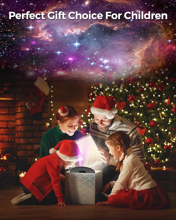 Galaxy Projector for Bedroom, Home Planetarium Astral Light Projector with Solar System & Constellation, Space Ceiling Starry Sky Night Light Projector with White Noise for Kids Adult Christmas Gift