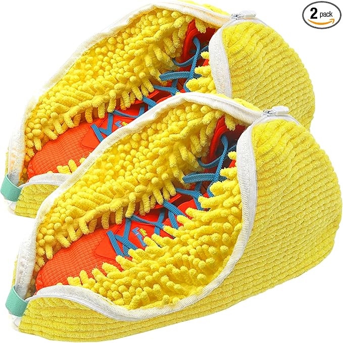 Shoes Washing Bag for Washing Machine, Reusable Laundry Shoe Bag For Washer And Dryer, Shoe Cleaning Washing Bag for All Shoe Types And Sizes (2 PCS - Yellow)