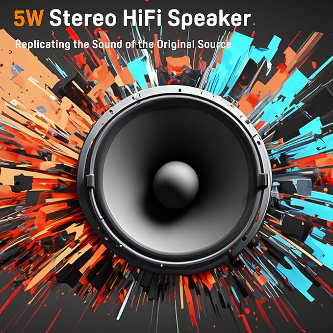 Wake Up Light Sunrise Alarm Clock for Kids, Heavy Sleepers, Bedroom, White Noise Sound Machine with 5W Stereo Bluetooth Speaker, 25 Natural Sounds, Dual Alarms, 17 Color Night Lights, Ideal for Gift