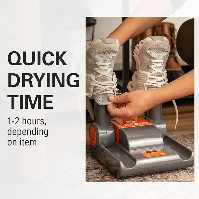 DryGuy Shoe, Boot, Garment & Gear Electric Dryer, Quick Drying for Ski, Work, Sports Equipment – Energy Efficient, Odor Eliminating Design, Home or Garage Use,2 Port, Heat + Fan + Digital