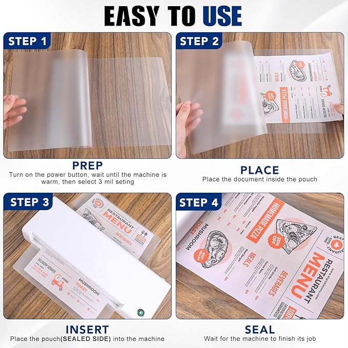 BURVAGY Thermal Laminating Pouches 5 Mil,150 Pack Laminating Sheets, 9 x 11.5 Inches Lamination Sheet Paper for Laminator, Clear, Round Corner Letter Size, Office School Supplies