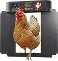 CKAIJHIEG Chicken Coop Door, Automatic Chicken Coop Door Opener, Large LCD Display with Timer & Light Sensor, Anti-Pinch Protection