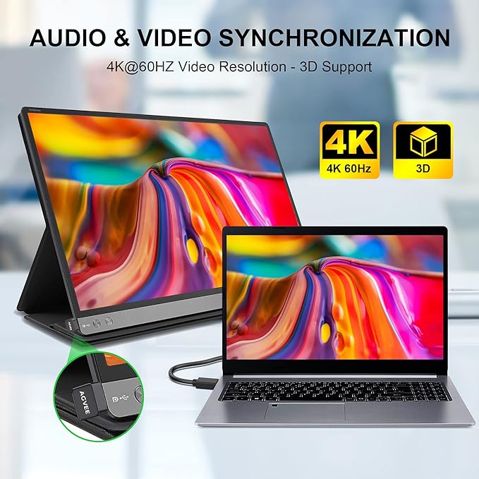 AGVEE 2 Pack (Long Side Inward) 180 Degree Angled Mini HDMI Male to HDMI Female Adapter, U-Shaped 4K@60HZ Converter Coupler Connector Extender for Portable Display Monitor Accessories, Black