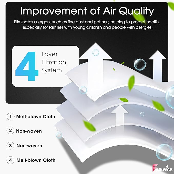 FAMELEC 12 Pack Dust Bags for LG Vacuum Bags with Models A937KGMS, A939KBGS and A938KBGS, Replacement Dust Bag for LG CordZero All-in-One Tower, Improved Vacuum Bags for LG Cordzero Vacuum