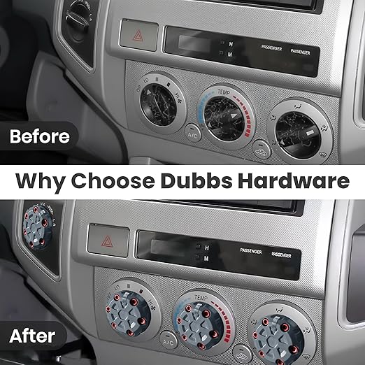 4 Pack - 2nd Gen Tacoma Accessories AC Knob Upgrade - 2005,2006,2007,2008,2009,2010,2011,2012,2013,2014,2015 Tacoma Climate Control Dial Mods Set - for Toyota Interior Replacement Kit
