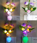AUSAYE 4 Pack Plug in LED Night Light Sensor Rose Light, Energy Saving Lamp Dream Nightlight Rose Flower Mushroom Night Lights for Kids Adults Bedroom,Bathroom,Stairs,Kitchen,Hallway