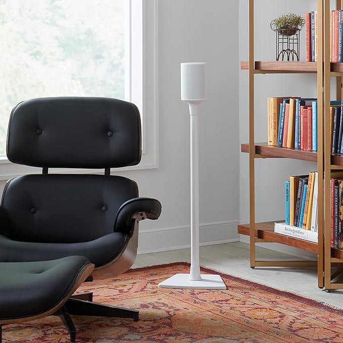 Sanus Wireless Speaker Stand for Sonos Era 100™ - Pair White |, Perfect Stand Setup for Easy and Secure Mounting of New Sonos Era 100™ Speakers - OSSE12-W2