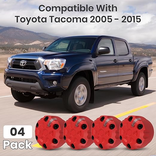 4 Pack - 2nd Gen Tacoma Accessories AC Knob Upgrade - 2005,2006,2007,2008,2009,2010,2011,2012,2013,2014,2015 Tacoma Climate Control Dial Mods Set - for Toyota Interior Replacement Kit