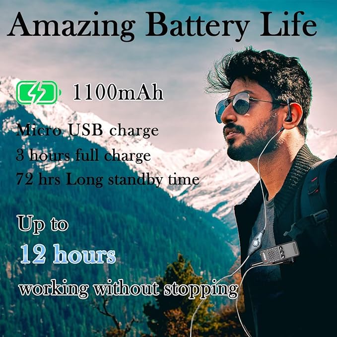 ELIDAIP T-M2 Mini Walkie Talkies for Adults,Long Range Two Way Radios 16 Channels,1100mAh,Small Walkie Talkie Rechargeable with Earpiece for Hiking Camping Family Trip Shopping mall (Black 2 Pack)