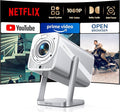[4K Support/Auto Focus/360°Adjustable Stand]Smart-Projector-4K with WiFi 6 and Bluetooth5.2, Native 1080P Mini Portable Projector, Dolby Audio, TOPTRO Outdoor Movie Proyector Compatible with Netflix