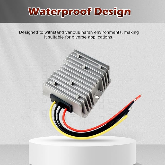 DC Converter 12V to 24V 4A Step Up Converter DC Voltage Regulator Power Converter Waterproof Module Transformer for Led Project, Horn, Dashboard...