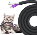 UOMTFAI Dog and Cat Cord Protector 10ft - 3/8inch, Flexible Cable Sleeve for Easy Cord Management, Protects Cables from Pets Chewing, Ideal for USB, Power, Audio and Video Cords - Black