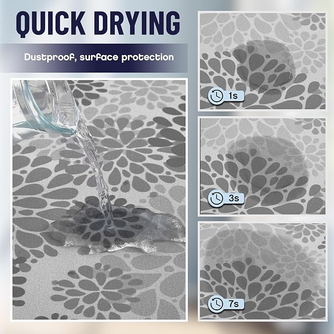 Teenyyou 1 Pcs 26" x 18" Dryer Top Protector Mat, Washer and Dryer Topper, Non Slip Waterproof Machine Cover Dust Proof Quick Drying Topper Pad for Laundry and Kitchen (Bloom)