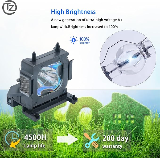 TZRSQL Original LMP-H202 LMP-H201 Replacement Projector Lamp Bulb for Sony VPL-HW30AES HW30ES HW50ES HW55ES VW95ES HW30 HW30ES SXRD HW40ES HW10 VW80 HW15 VW85 GH10 HW20 VW90ES VW70 with Housing