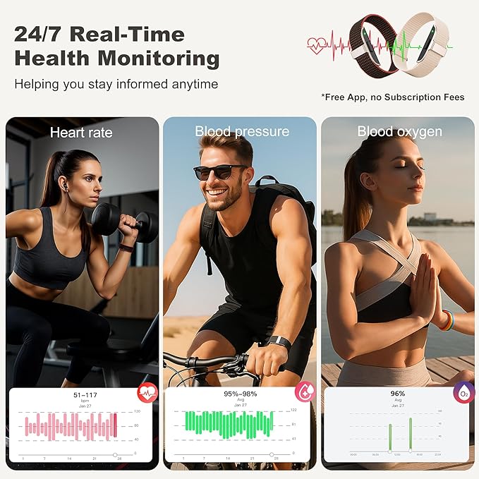 SEEKZERO Sleep Tracker, Activity & Fitness Trackers | Health Smart Bracelet 24/7 Heart Rate | Step & Calorie Counter | IP68 Waterproof Activity Tracker for Family & Friends-No Subscription Fee