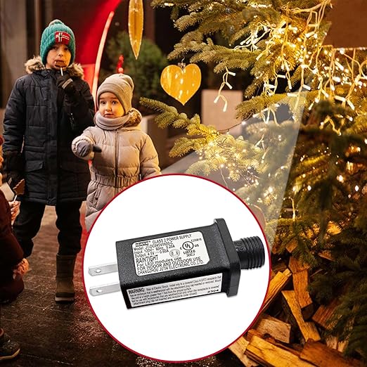 4.5V 0.6A 2PCS Replacement LED Transformer Class 2 Power Supply Adapter Ip44 LED Light Controller Low Voltage Transformer for Christmas String Light Inflatable Decorations (4.5V2.7W 2PCS)