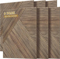 Autorific Acoustic Wall Panels,6 Pack Total Size 72 x 48 Inches,Self-Adhesive Decorative Acoustic Panels for Wall and ceiling,3D UV Printing with Wood Look,Natural Walnut