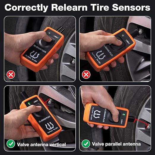 KINGBOLEN EL-50448 Plus TPMS Relearn Tool for Ford for GM Automotive Tire Pressure Monitor Sensor 315/433 MHz Reset Tool, 2 in 1 Relearn Tool for F150 for Lincoln for Buick for Cadillac Vehicle