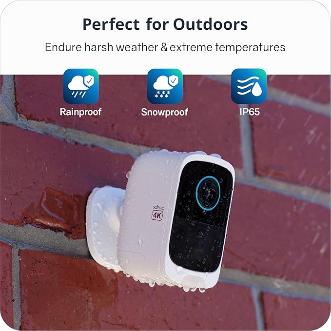 Safemo 4K Security Cameras Wireless Outdoor/Indoor, Battery Cameras for Home Security, No Monthly Fees, 32G Local Storage, Advanced AI, Color Night Vision, 2-Way Audio, Waterproof, 2.4Ghz WiFi