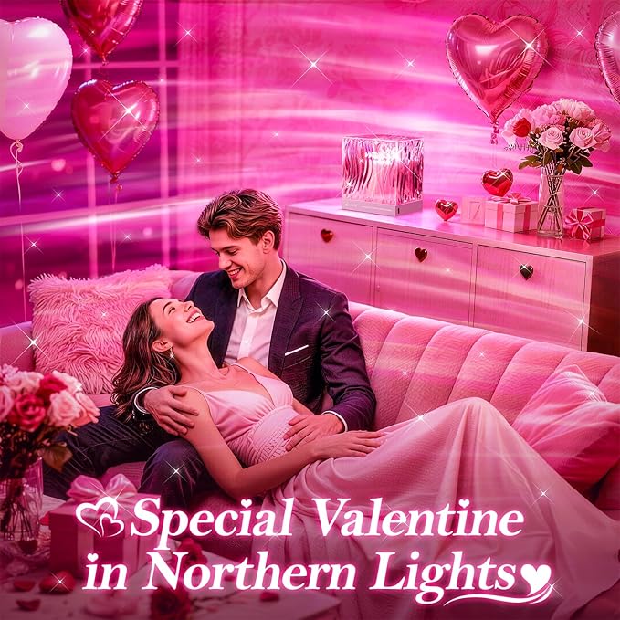 Northern Lights Projector Valentines Day Gifts for Her/Him, 18-Color Sunset Lamp Galaxy Projector Aurora Light Projector for Bedroom,Mood Lighting Room Lights,Cute Stuff Game Room Decor for Teen Girls