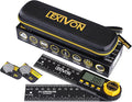 LEXIVON Aluminum Digital Angle Finder Gauge, 5-inch/130mm Multi-Purpose Protractor, Includes XL Display and Rugged Zippered Pouch (LX-DAF5)