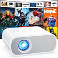 HOMPOW Projector, Native 1080P Full HD Bluetooth Projector with Speaker, 9500 Lumens Outdoor Portable Movie Mini Projector Compatible with Laptop, Smartphone, TV Stick, Xbox, PS5