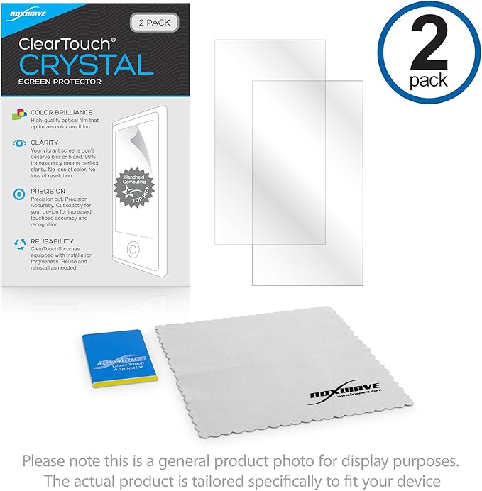 BoxWave Screen Protector Compatible with Anjielo Smart Wireless Video Doorbell Intercom (7 in) (94208-95703-White) - ClearTouch Crystal (2-Pack), HD Film Skin - Shields from Scratches