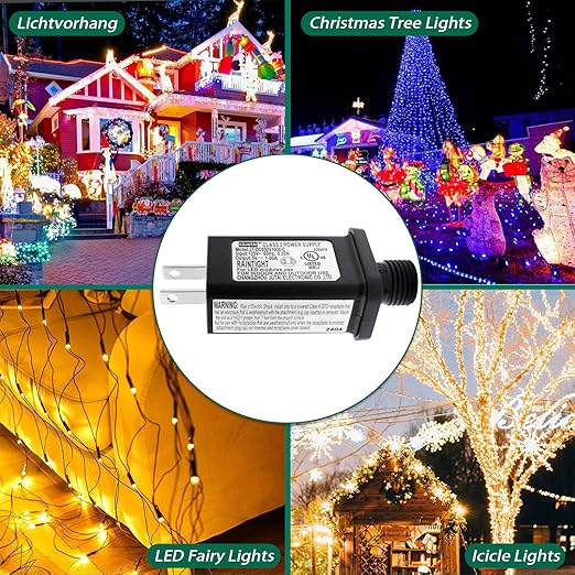 5V 1A Replacement LED Transformer Model JT-DC050V1000-C Class 2 Power Supply IP44 LED Light Controller Low Voltage Transformer for Halloween Christmas String Light Inflatable Decorations