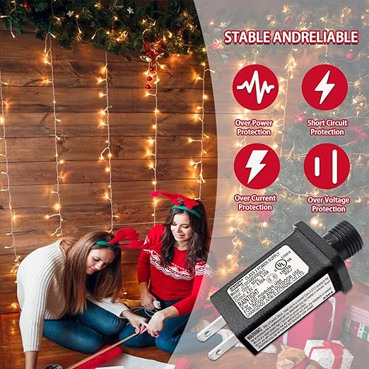 4.5V 0.6A 2PCS Replacement LED Transformer Class 2 Power Supply Adapter Ip44 LED Light Controller Low Voltage Transformer for Christmas String Light Inflatable Decorations (4.5V2.7W 2PCS)