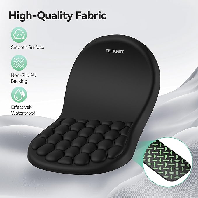 TECKNET Ergonomic Mouse Pad with Wrist Rest,Keyboard Pad and Mousepad with Wrist Support,Massage Design Effectively Relieves Carpal Tunnel Syndrome Suitable for Computers and Laptops