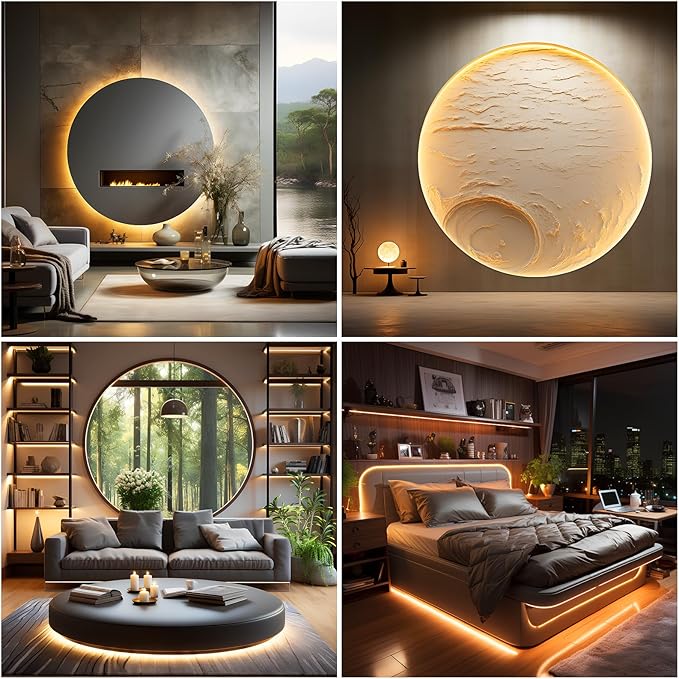 UVTaoYuan Led Strip Lights 5V USB 6.56ft/2m 640 LEDs Touch stepless Dimmable COB LED Strip Light 3000K Warm White 10W Flexible led Lights for Bedroom Kitchen, DIY Lighting Room Decor 5V LED TV Lights