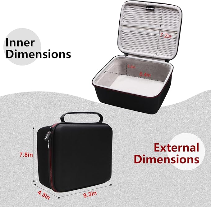 LTGEM Projector Case Compatible with AuKing Projector 2025/2024 Upgraded Mini Projector(Inside: 8.4"x7.2"x3.2"), Case Only