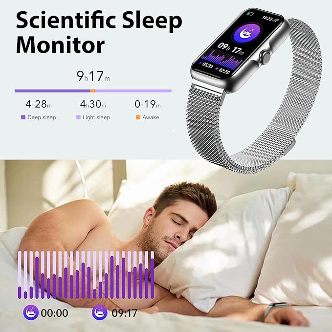 JYUAJOI Fitness Tracker with 24/7 Continuous Heart Rate, Blood Oxygen Monitor, Smart Watch with Sleep Monitor, IP68 Waterproof Activity Tracker Step Counter for Women Men