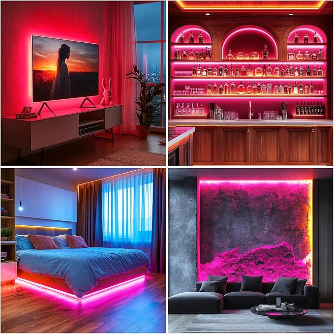 UVTaoYuan LED Strip Lights RGB COB 6.56 FT 1152 LEDs 5V USB Color Changing Short Strip Light,Multi Color TV Backlight with Remote/Button Control/Smart app for DIY Home Decor (6.56FT/2M)
