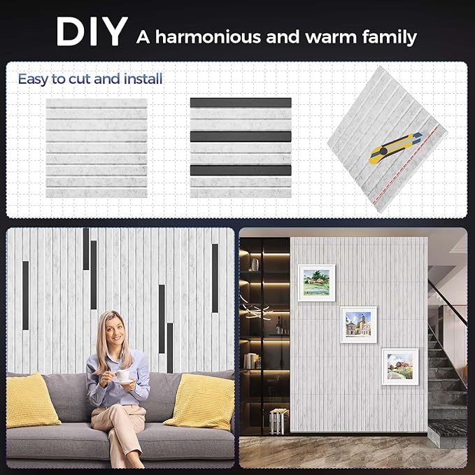 BSHEAD 12 Pack Large Soundproof Wall Panels, 15.7 x 15.7 x 0.47 in Sound Proof Foam Panels for Walls, 1.2lb/ft³ High Density, Thicker 0.47in, Acoustic Panels, Sound Dampening Panels Gray