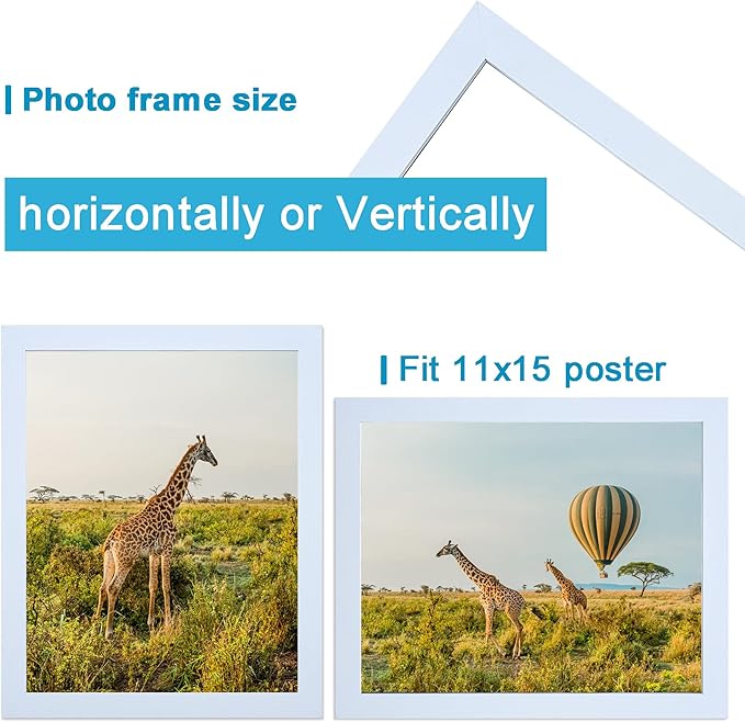 TKYGU 11x15 Picture Frame Set of 3,Wooden Frame 15x11 Wall Gallery Poster Photo frame white with Durable Shatter Resistant Plexiglass for Wall Mounting Family -friend- wedding best gift