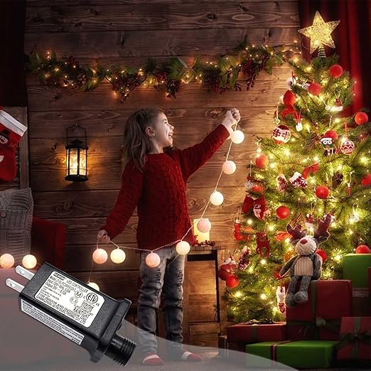 Replacement LED Transformer 30V 0.12A Class 2 Power Supply Adapter Ip44 LED Light Controller Low Voltage Transformer for Christmas String Light Inflatable Decorations (30V3.6W 1PCS)